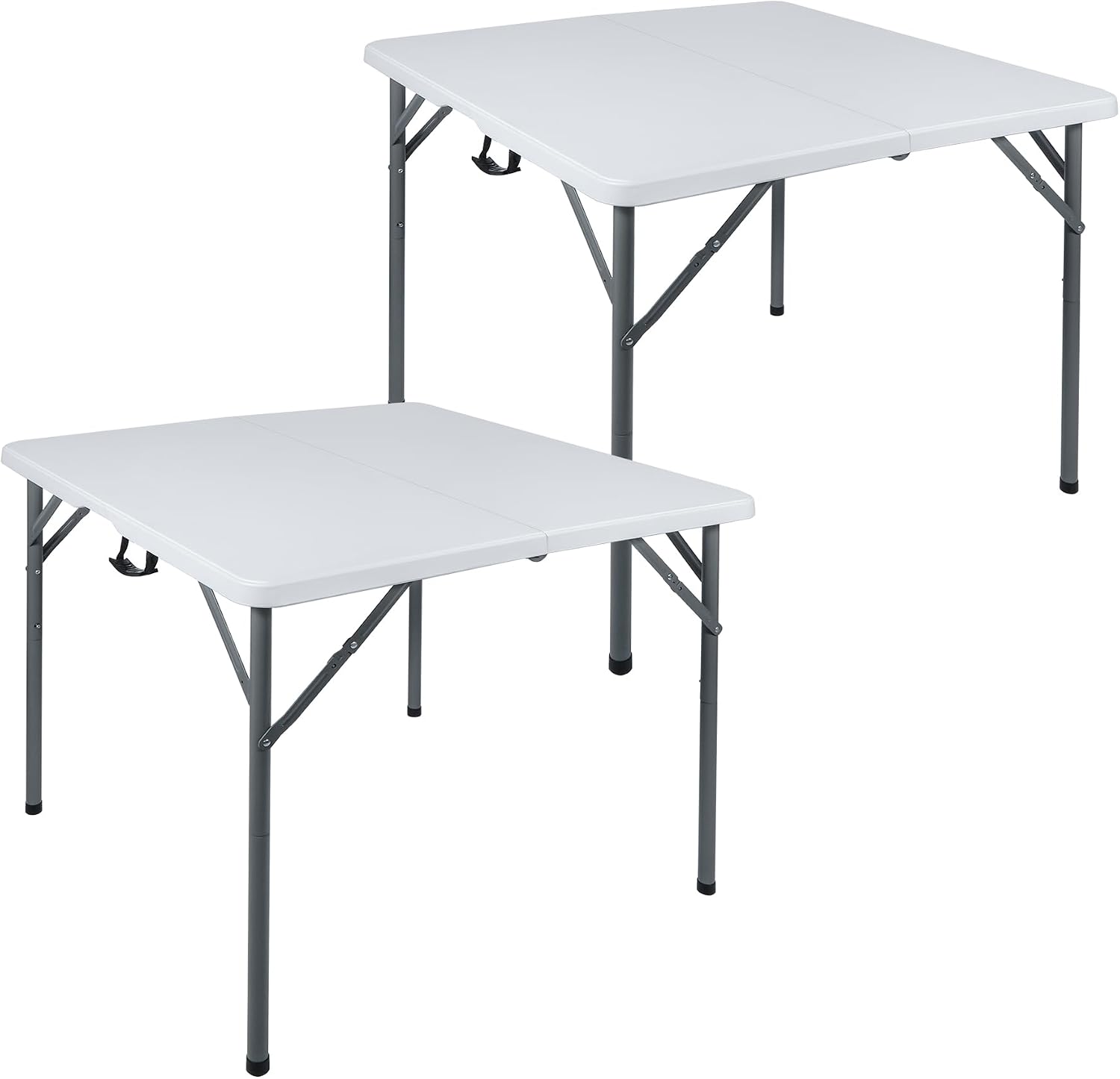 REDCAMP 34" Square Folding Card Table with Resin Top, Portable Fold in Half Small Card Tables with Collapsible Legs for Adults Indoor Outdoor Use