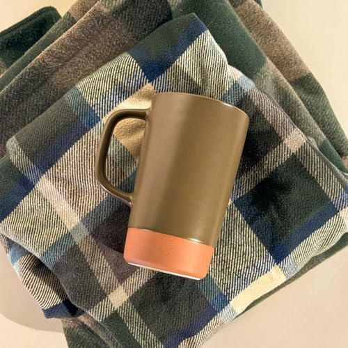 Mora Ceramics Large Tea Mug with Loose Leaf Infuser and Ceramic Lid, 18 oz, Portable, Microwave and Dishwasher Safe