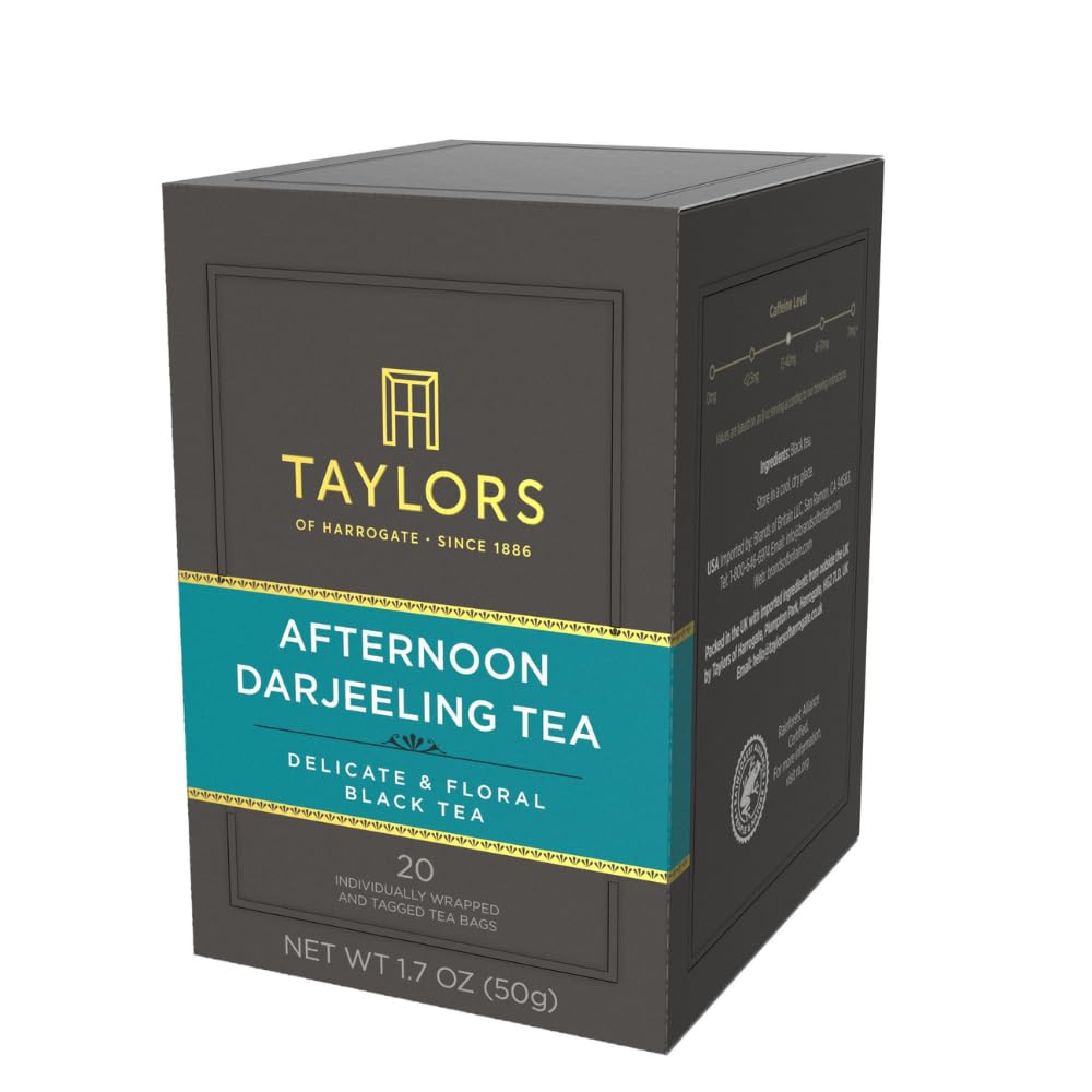 Taylors of Harrogate Green Tea with Jasmine, Individually Wrapped Bags, 20 Count (Pack of 1), Delicate, Floral & Sweet, Caffeinated, Enjoy Hot or Iced, 20 Teabags