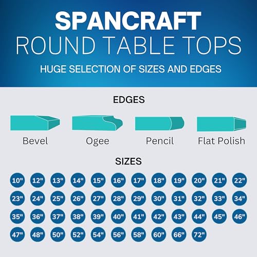 25" Round 1/4" Thick Glass Table Top with Flat Polished Edge and Tempered