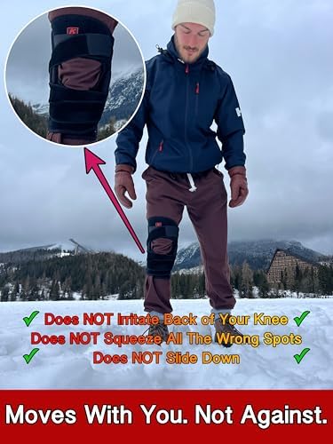 Hinged Knee Brace Support with Strap & Side Patella Stabilizers for Protection & Pain Relief for Arthritis, Meniscus Tear, ACL, MCL - Sports Compression Wrap for Running & Recovery - Men & Women