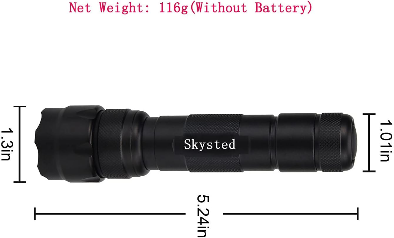 WF-502B Single Mode 1200 Lumen Mini Portable Tactical Clip Handheld Flashlight Torch Lamp, for Outdoor Sports and Indoor Activities (Camping, Hiking