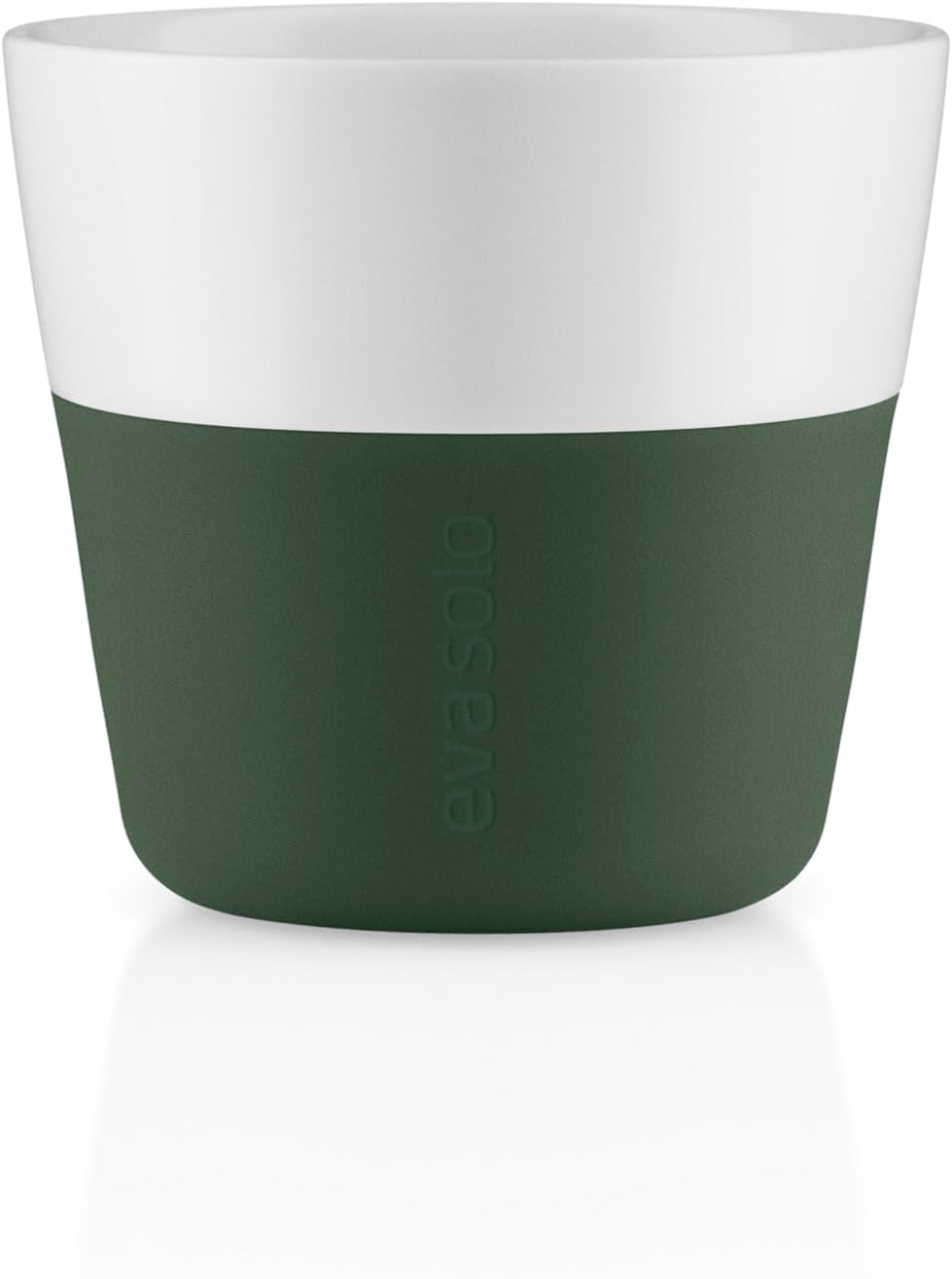 Eva Solo | 2 Lungo Tumbler Mugs | 8 oz Porcelain Coffee Cup Tumblers with Silicone-coated Grip | Danish Design, Functionality & Quality | Black