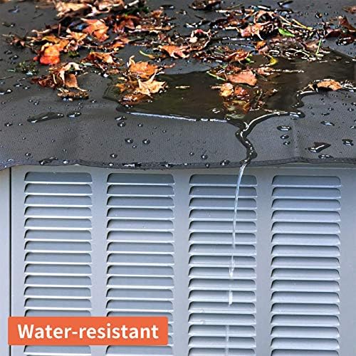 Qualward Air Conditioner Covers for Outside Units, AC Cover for Outdoor Central Unit Top Heavy Duty Water-Resistant Fits Up to 36 x 36 Inch, Black