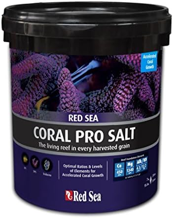 Red Sea Coral Pro Reef Salt Mix Small Bucket - Makes 55 Gallons Complete Marine Saltwater Aquarium Advanced Formula Optimal Coral Health & Stability