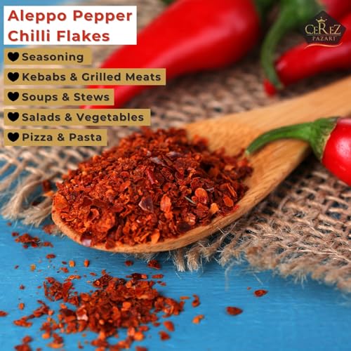 Cerez Pazari Aleppo Pepper Moderate Heat 150 gr | Crushed Turkish Red Chili Pepper-Aleppo Chili Flakes