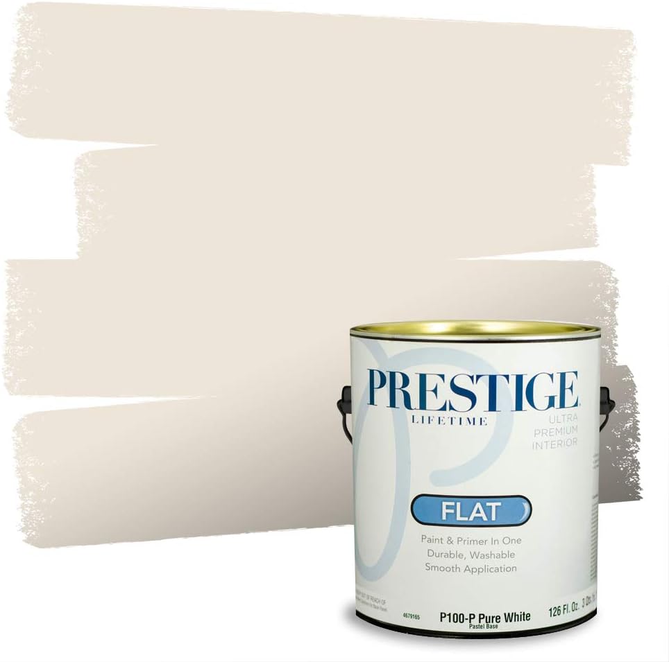 PRESTIGE Paints Exterior Paint and Primer In One, 1-Gallon, Satin, Comparable Match of Sherwin Williams* Black Magic*