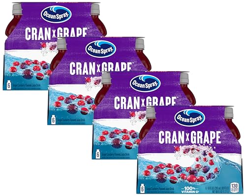 Ocean Spray® Cran-Grape® Juice Drinks, 10 Ounce Bottles, 6 Count | Ocean Spray® Cran-Grape® Juice Drinks, Made with Real Fruit Juice, 10 Fluid Ounce Bottles, 6 Count