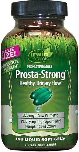 Irwin Naturals Prosta-Strong Daily Prostate Support Formula | 180 Softgels | Prostate Health | Saw Palmetto + Beta Sitosterol | Healthy Urinary Flow