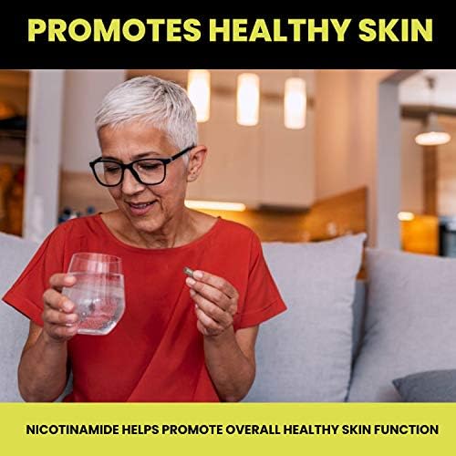 Nicotinamide Non-Flushing Vitamin B3 and D3 Supplement | Vegetarian and Gluten-Free Oral Nicotinamide Supplement with Vegetable Cellulose Casings