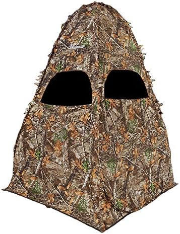 Ameristep Doghouse Run & Gun Hunting Blind | Lightweight 2 Person Ground Blind in Mossy Oak Break-Up Country, One Size