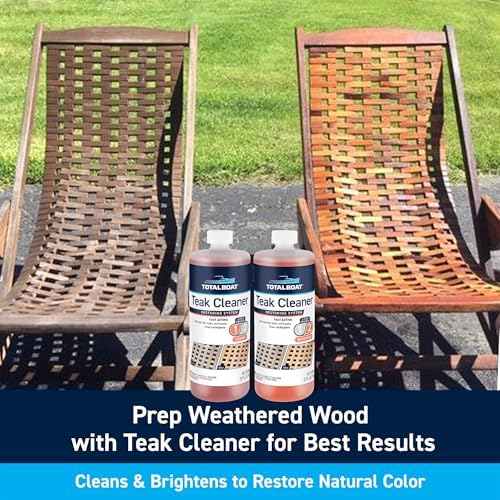 TotalBoat Danish Teak Sealer - Marine Grade Wood Sealer Oil for Boat Decks, Trim and Indoor & Outdoor Teak Furniture