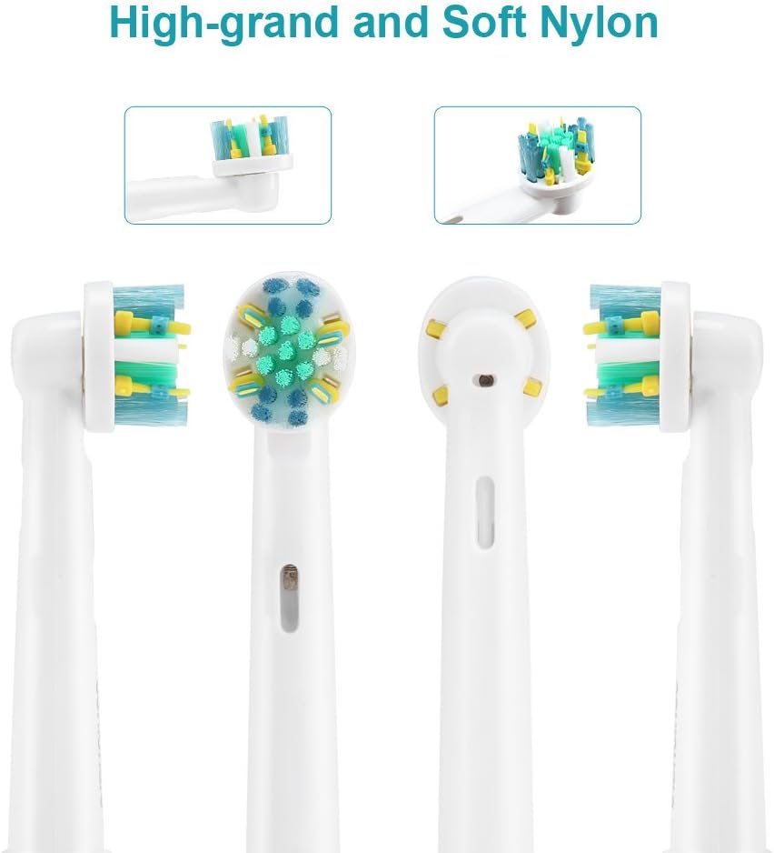 Toothbrush Replacement Heads Refill for Oral Electric Toothbrush Pro 1000 Pro 3000 Pro 5000 Pro 7000 Vitality Floss Action,8 Count with Covers