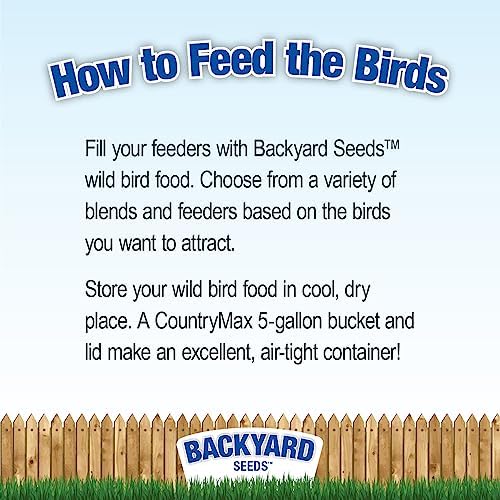 CountryMax Backyard Seeds Fiery Surprise Spicy Bird Seed Blend – Hot Cayenne Pepper Bird Seed – Squirrel Resistant Wild Bird Food (14 Pounds)