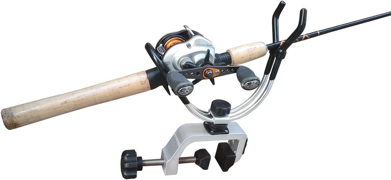 Brocraft 2Pcs Heavy Duty Fishing Pole Rod Holder with Aluminum Universal Clamp (Generation 2)