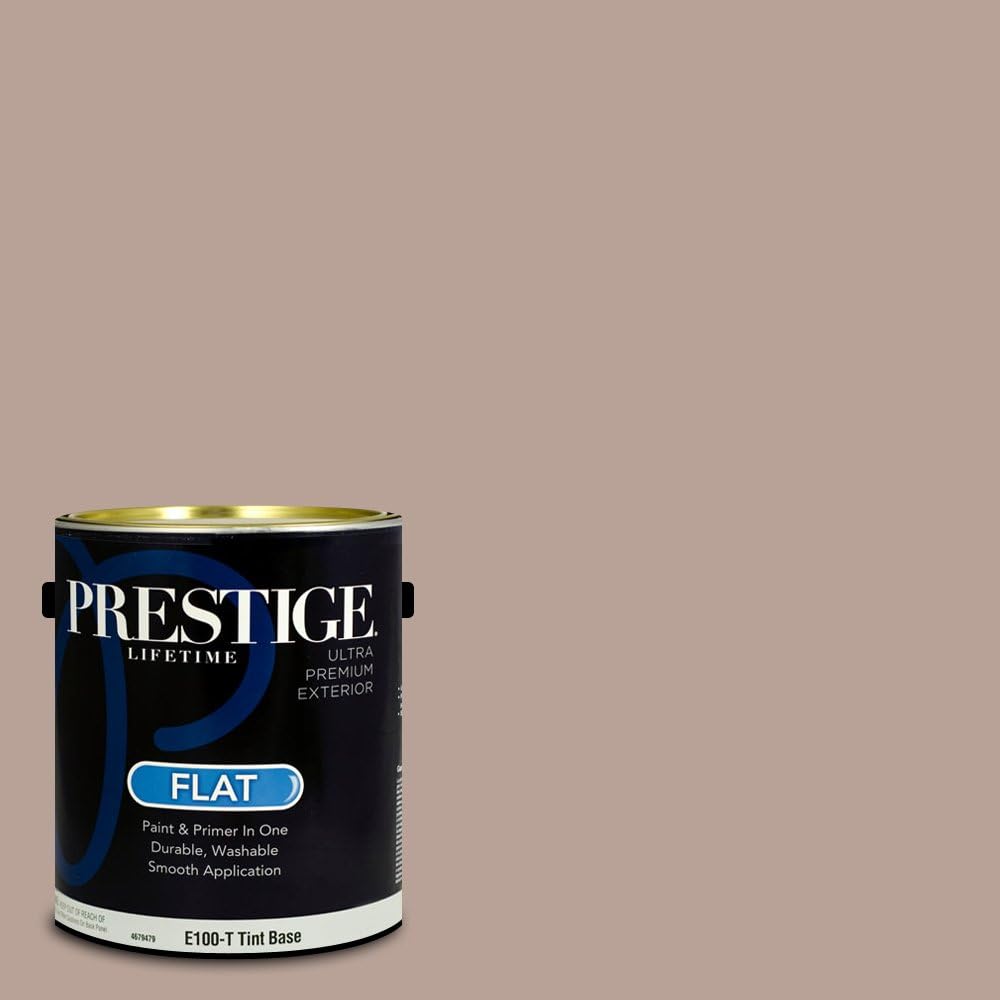 PRESTIGE Paints Exterior Paint and Primer In One, 1-Gallon, Semi-Gloss, Comparable Match of Sherwin Williams* French Roast*