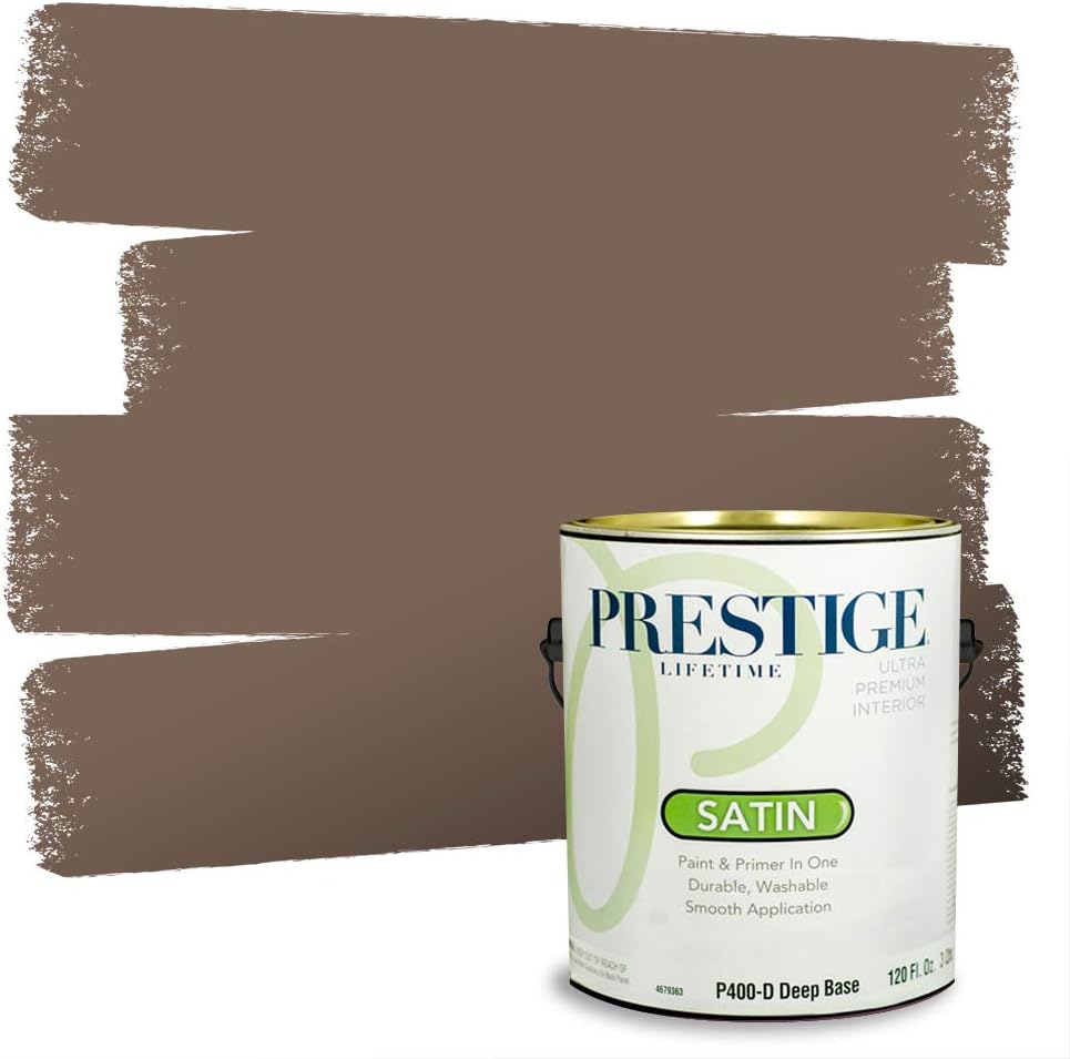 PRESTIGE Paints Exterior Paint and Primer In One, 1-Gallon, Flat, Comparable Match of Sherwin Williams* Sable*