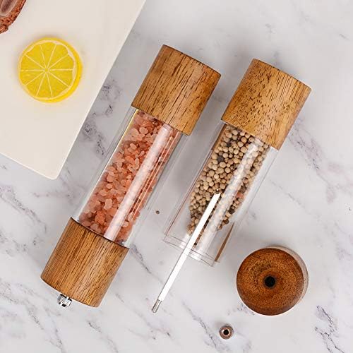 XWXO Premium Acrylic Salt and Pepper Grinder Set -8 Inches-Pack of 2