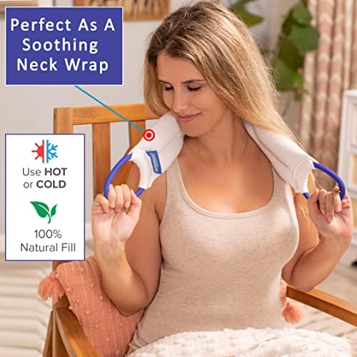 Carex Bed Buddy Heat Pad And Cooling Neck Wrap - Microwave Heating Pad For Sore Muscles - Cold Wrap Pack For Aches and Pain