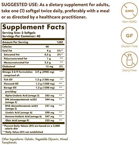 Solgar 1300 mg Omega 3-6-9