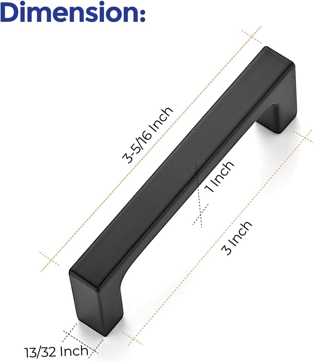 Ravinte Matte Black Kitchen Cabinet Handles 3 Inch Pulls 10 Pack