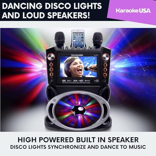 Karaoke Machine with Lyrics Display 7" Screen. CD+G, DVD, MP3+G, MP3