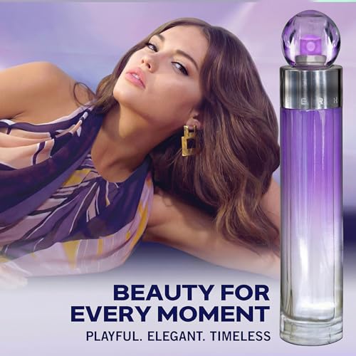 Perry Ellis 360° Purple Eau De Parfum Spray for Women, 3.4 Fl Oz (100 mL) | Perfume for Women, Fruity & Floral Fragrance, EDT, Designer Scent for Her, Long Lasting, Made in USA