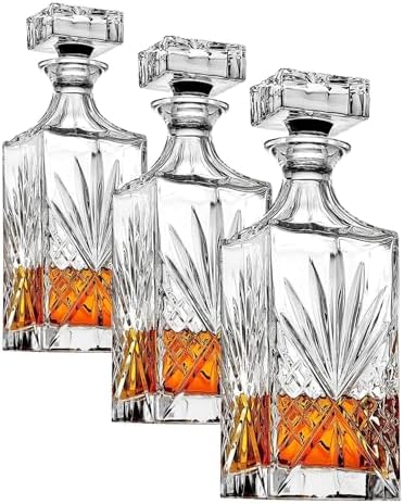 Godinger Dublin Whiskey Decanter, Liquor Decanter, Alcohol Decanter, Beer Decanter, 750ml