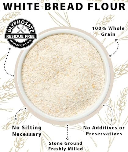 Palouse Brand Certified Glyphosate Residue Free Bread Flour | 3 LBS | Whole Grain | Stone Ground | Non-GMO | 100% Non-Irradiated | Kosher | USA Grown | Field Traced | Resealable Bag