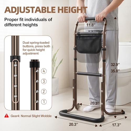 SPECILITE Adjustable Stand Assist Aid for Elderly, 500Lbs Weight Capacity | 32.9" - 35.8" Height Adjusted Aluminum Alloy Mobility Aid