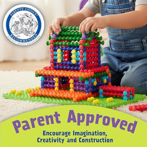 POPULAR PLAYTHINGS Playstix Deluxe Set, 211 Piece, Building Sticks Kit | for Kids Ages 4 and Up, Construction Stem Building Toy Gift, for Boys & Girls