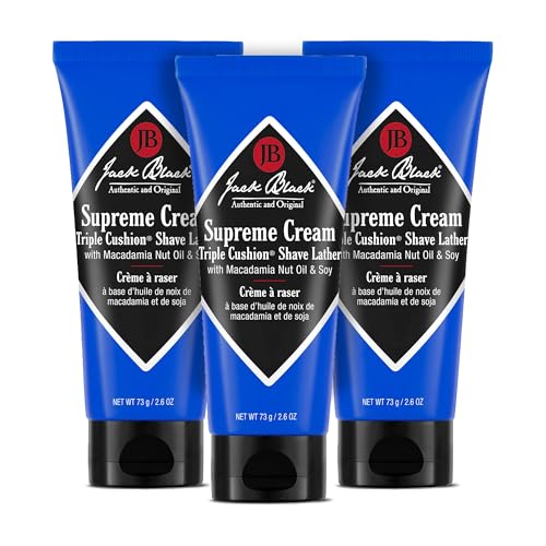 Jack Black Supreme Cream Triple Cushion Shave Lather - Shaving Cream Mens, Shave Cream for Men, Jack Black Shaving Cream for Men, Shaving Lather, Mens Shaving Cream, Jack Black Shave Cream