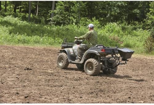 Guide Gear UTV/ATV Receiver Mount Broadcast Spreader Seeder, 80 Pound Capacity, Lawn and Garden Seed Spreaders, 12-Volt, with Rain Cover