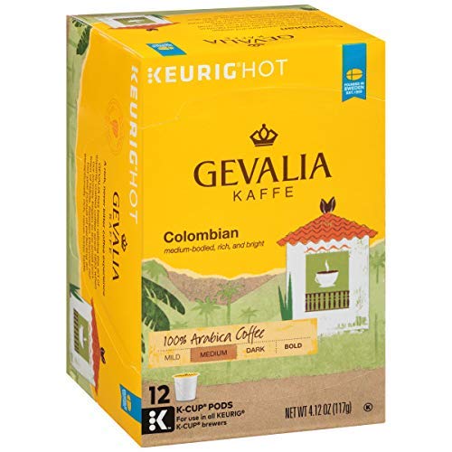 Gevalia Medium Roast Colombia K-Cup Coffee Pods (72 Pods (6 Boxes of 12))