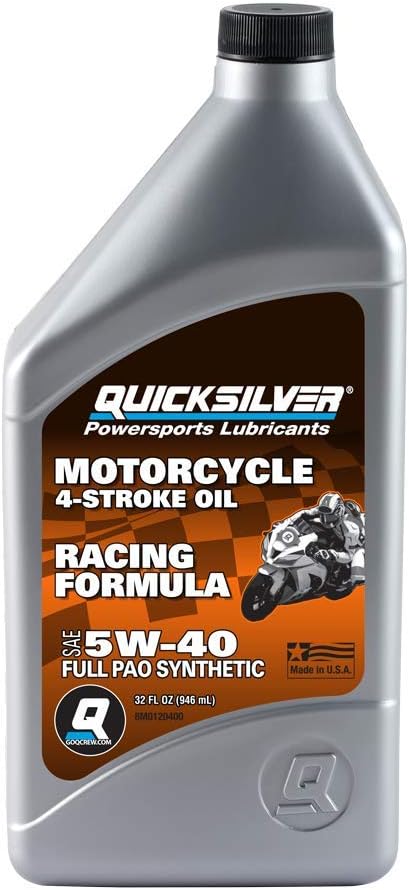Quicksilver 20W-50 Full Synthetic Motorcycle Oil, 1 Quart