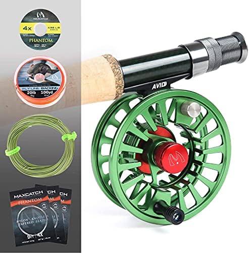 M MAXIMUMCATCH Maxcatch Premier Fly Fishing Rod and Reel Combo Complete 9' Fishing Outfit