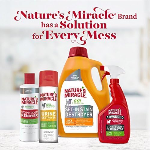 Nature’s Miracle Advanced Cat Stain & Odor Eliminator, Severe Mess, 32 oz | Enzymatic Cleaner Eliminates the Toughest Cat Messes, For Use on Multiple Surfaces, Safe For Pets and Home*, Fresh Scent