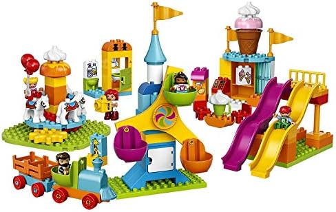 LEGO DUPLO Town Big Fair 10840 Role Play and Learning Building Blocks Set for Toddlers Including a Ferris Wheel, Carousel