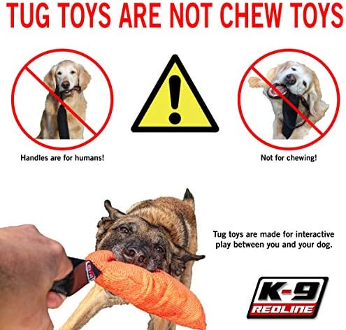 Redline K9 Jute Tug Toy 3 inch x 16 inch 1 Handle Dog Tug Toy