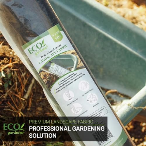Premium 5oz Landscape Fabric, 3ft x 50ft Pro Garden Weed Barrier - Durable & Heavy Duty Weed Block Gardening Mat, Easy Setup & Superior Weed Control, Eco-Friendly & Convenient Design
