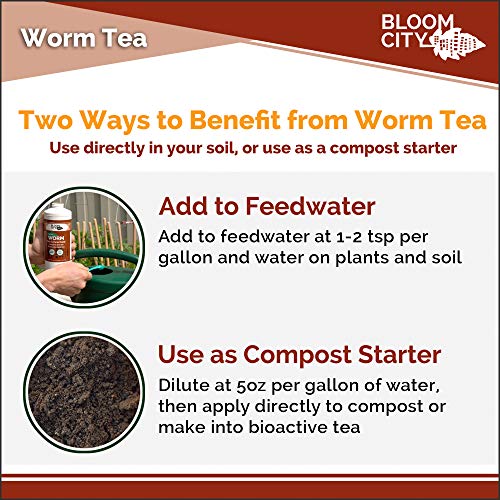 Organic Earthworm Tea Concentrate, Soil Microbe Booster, 1 Gal | For Compost & Plants, Improves Soil Health, Bokashi Bran Booster, Supports Nutrient Uptake, Easy Dilution Ratio