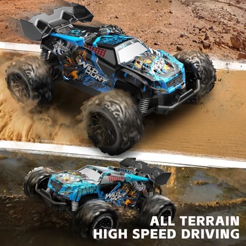 1/18 Scale High Speed RC Cars, 30KM/H 4WD Off-Road Remote Control Trucks for Adults and Kids Boys, All Terrain Truck Toys Gifts