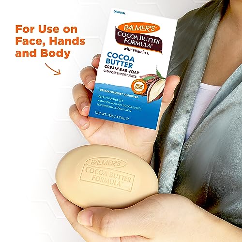 Palmer's Cocoa Butter Cream Soap, Daily Skin Therapy Formula (Pack of 12) | Deeply Moisturizing & Cleansing with Vitamin E, Intensely Rich , Natural Cocoa Butter for Smooth, Radiant Skin