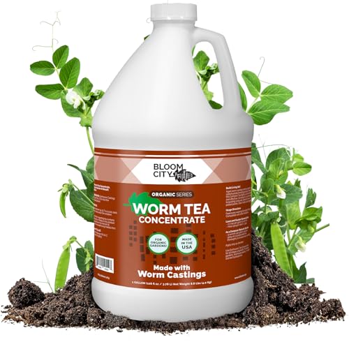 Organic Earthworm Tea Concentrate, Soil Microbe Booster, 1 Gal | For Compost & Plants, Improves Soil Health, Bokashi Bran Booster, Supports Nutrient Uptake, Easy Dilution Ratio