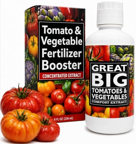 Great Big Tomatoes and Vegetables Liquid Fertilizer Booster - Organic Soil Conditioner, Liquid Compost Extract with Humic Acid, Fertilizer Activator for Big Vegetable Yields, 70 Minerals - 32 Ounce