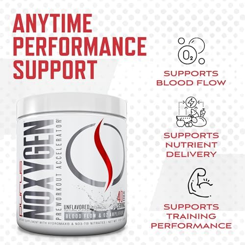 Purus Labs NOXygen Powder Pre-Workout Accelerator | Nitric Oxide Booster & Oxygen Amplifier | Hydromax Glycerol & NO3-T Nitrates | 40 Servings, Pack of 2 (Unflavored)
