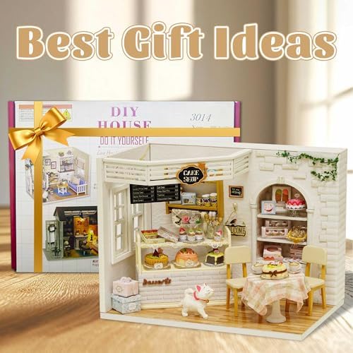 Kisoy Romantic and Cute Dollhouse Miniature DIY House Kit Creative Room Perfect DIY Gift for Friends,Lovers and Families (Sunny Holiday Time)