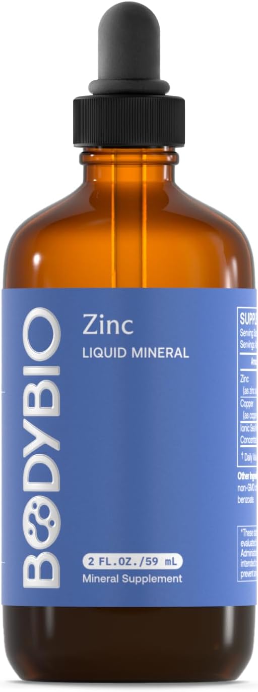 BodyBio Liquid Zinc - Concentrated Antioxidant for Immune & Cell Health | Liquid Zinc Supplement for Adults & Kids