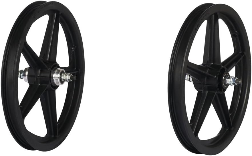 SKYWAY, Tuff II 16" 5 Spoke Black, Wheel, Front and Rear, 16'' / 305, Bolt-on, F: 100, R: 110, Rim, Freewheel