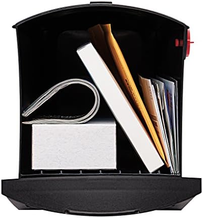 Gibraltar Mailboxes Patriot Large Capacity Rust-Proof Plastic Black, Post-Mount Mailbox, GMB515B01